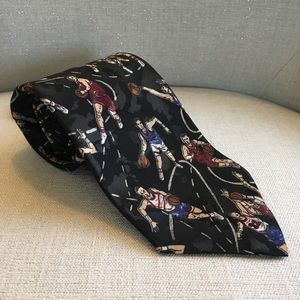 Vintage Bianchi Basketball Player Novelty Tie